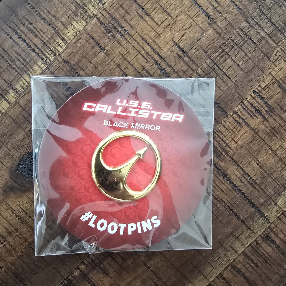 Loot Crate Red and Gold U.S.S. Callister Pin